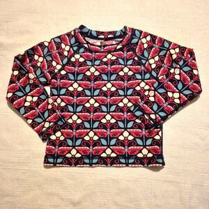 Tea Collection girls size 2T butterfly flower long sleeve swim rash guard VGUC